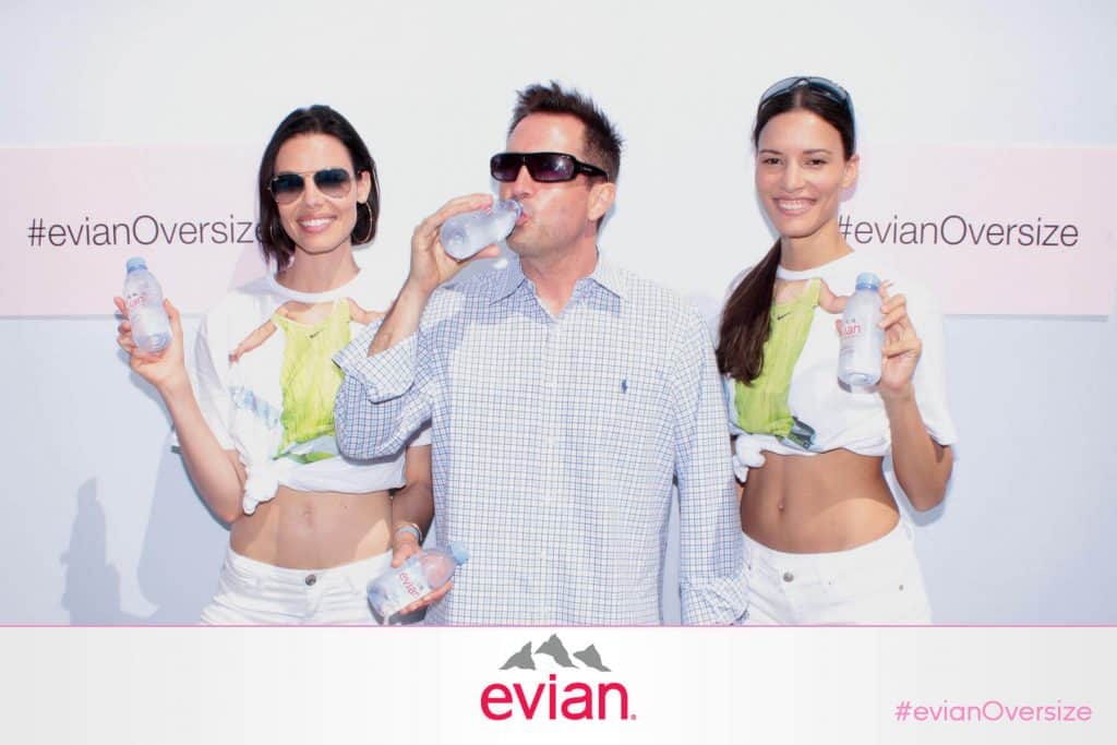 evian party photobooth Los Angeles Premium Photo Booth Services