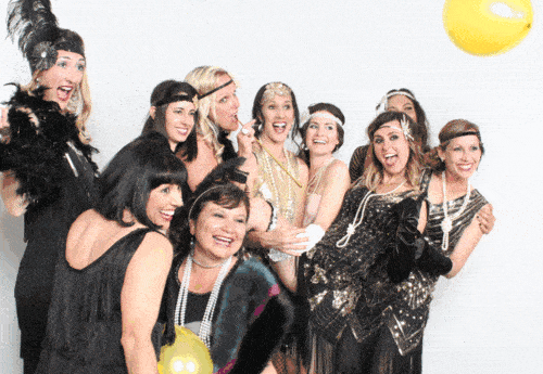 flappers women party photo booth rental